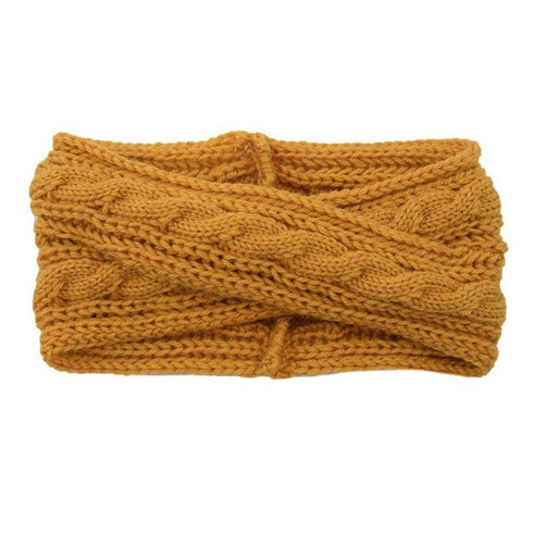 Bandeau cheveux en laine croisée Ania