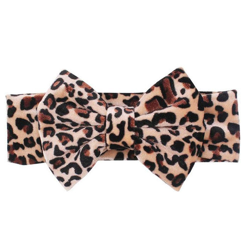 Bandeau Bébé Fille Léopard en Velours Awa
