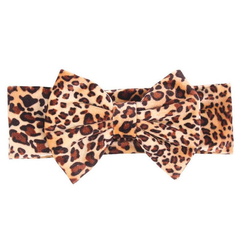 Bandeau Bébé Fille Léopard en Velours Awa