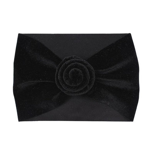 Bandeau Bébé Fille à noeud rond en velours Rokia