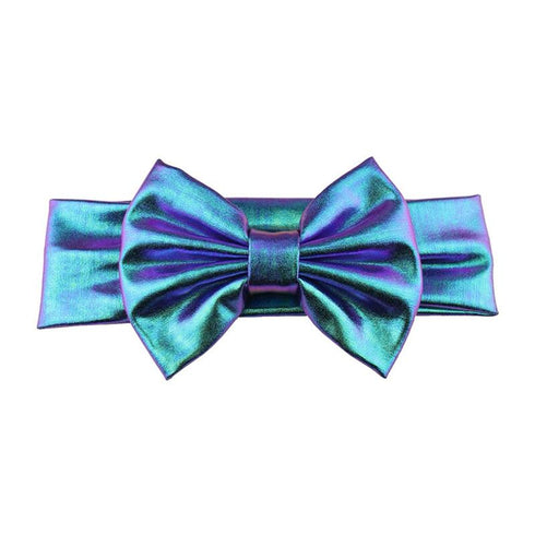 Bandeau bébé fille lamé avec noeud Georgia