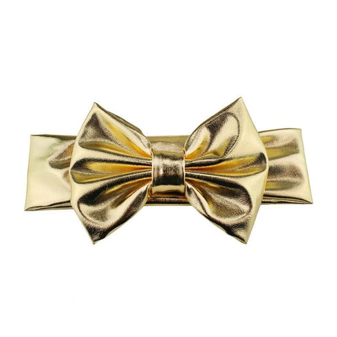 Bandeau bébé fille lamé avec noeud Georgia