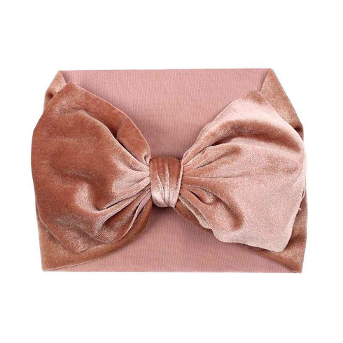 Bandeau bébé fille à noeud en velours Valentina