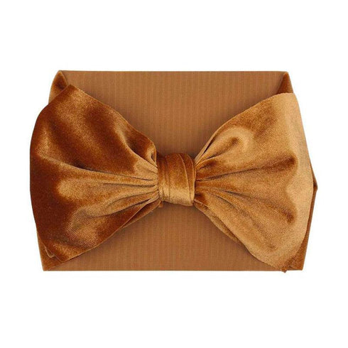 Bandeau bébé fille à noeud en velours Valentina