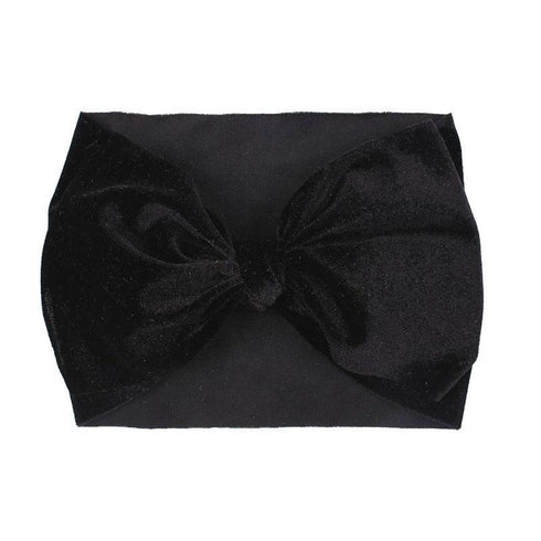 Bandeau bébé fille à noeud en velours Valentina