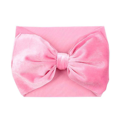 Bandeau bébé fille à noeud en velours Valentina