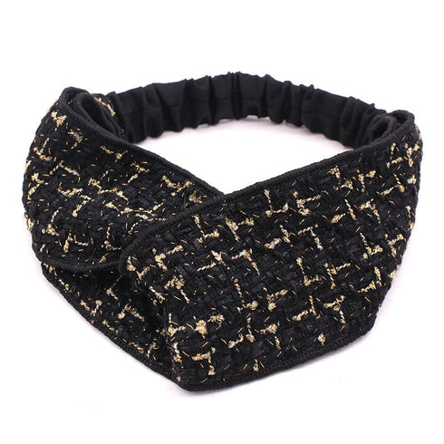 Bandeau cheveux en tweed modèle Apolline