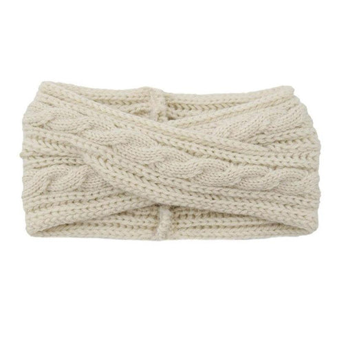 Bandeau cheveux en laine croisée Ania