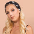 Bandeau cheveux à pois noir et blanc Shona