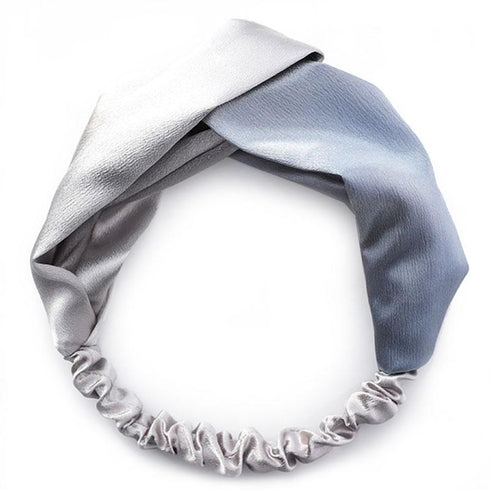 Bandeau cheveux en satin bicolore modèle Grazia