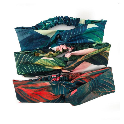 Bandeau cheveux imprimé tropical modèle June