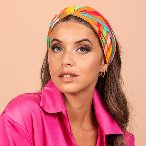 Bandeau cheveux imprimé coloré Raven