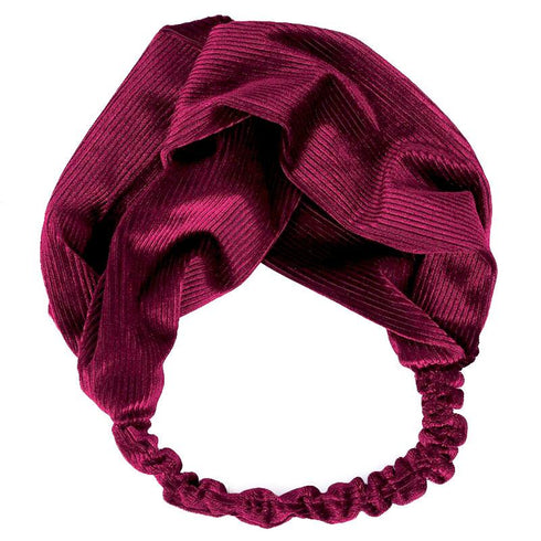 Bandeau cheveux en velours côtelé modèle Jomana