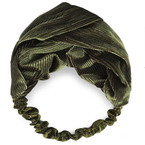 Bandeau cheveux en velours côtelé modèle Jomana