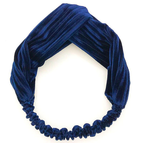 Bandeau cheveux en velours plissé