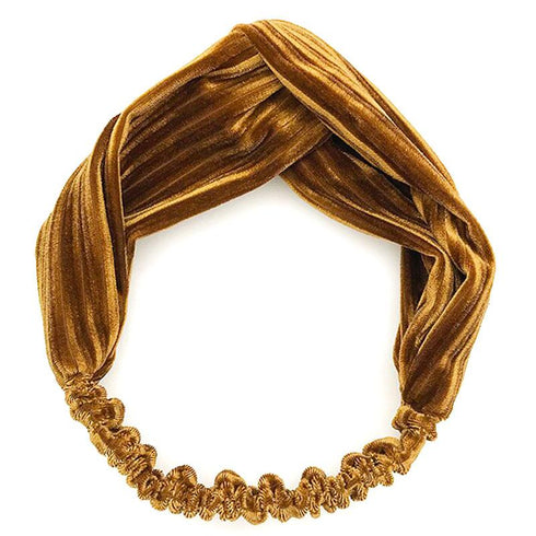 Bandeau cheveux en velours plissé