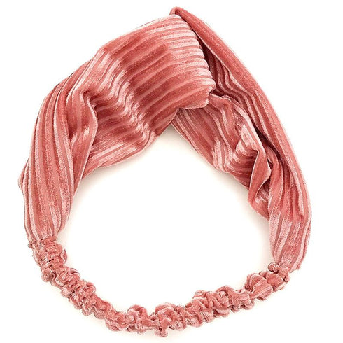 Bandeau cheveux en velours plissé