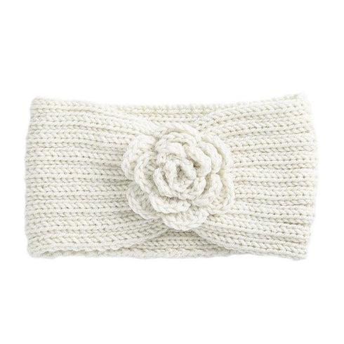 Bandeau cheveux en laine à fleur Biljana