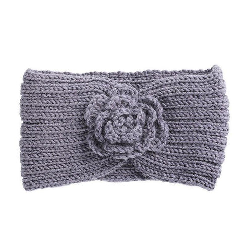 Bandeau cheveux en laine à fleur Biljana