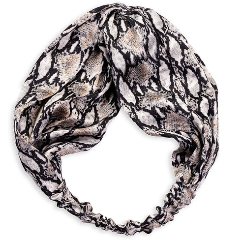 Bandeau cheveux imprimé serpent python modèle Ninon