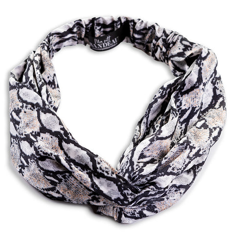 Bandeau cheveux imprimé serpent python modèle Ninon