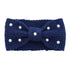 Bandeau cheveux en laine à noeud et perles Donia