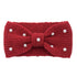 Bandeau cheveux en laine à noeud et perles Donia