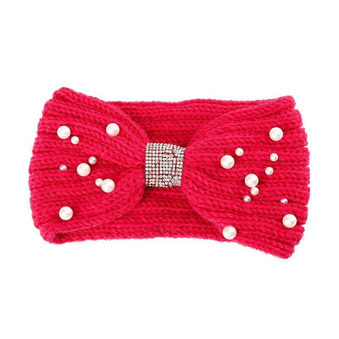 Bandeau cheveux en laine et perles modèle Isis