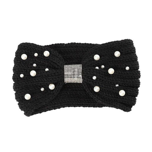 Bandeau cheveux en laine et perles modèle Isis