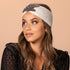 Bandeau cheveux en laine à ornement perles modèle Yéléna