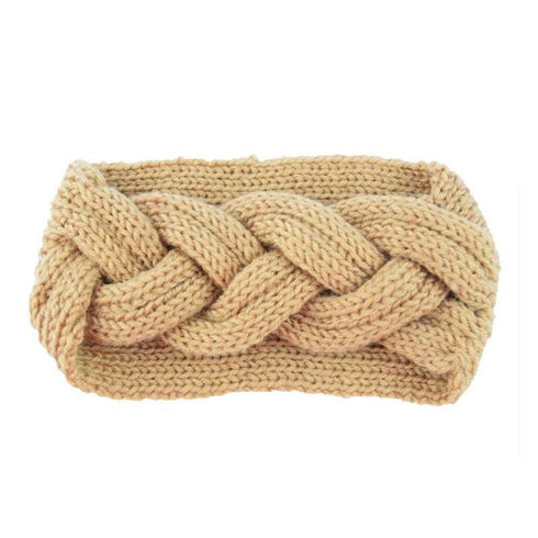 Bandeau cheveux en laine tressée modèle Helga