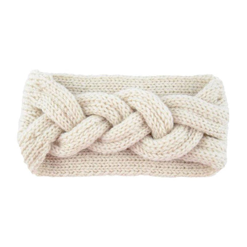 Bandeau cheveux en laine tressée modèle Helga