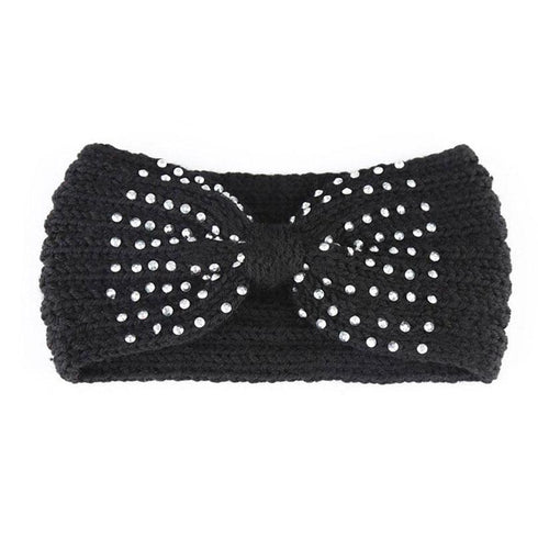 Bandeau cheveux en maille et perles modèle Gabriela