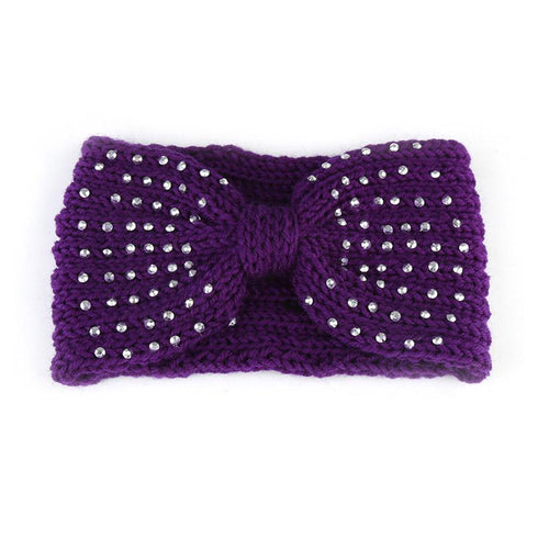 Bandeau cheveux en maille et perles modèle Gabriela