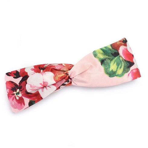 Bandeau cheveux en satin imprimé floral Petra