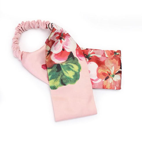 Bandeau cheveux en satin imprimé floral Petra