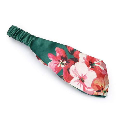 Bandeau cheveux en satin imprimé floral Petra