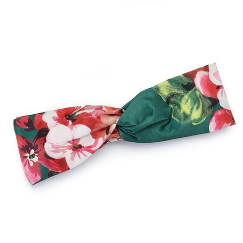 Bandeau cheveux en satin imprimé floral Petra