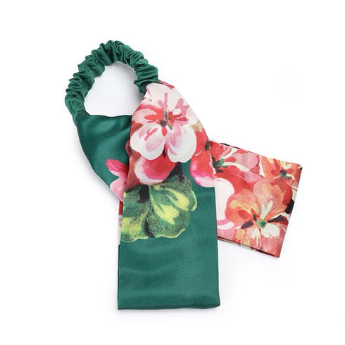 Bandeau cheveux en satin imprimé floral Petra