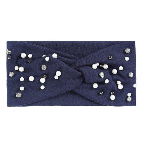 Bandeau cheveux torsadé en perles et cristaux modèle Keya