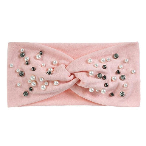 Bandeau cheveux torsadé en perles et cristaux modèle Keya