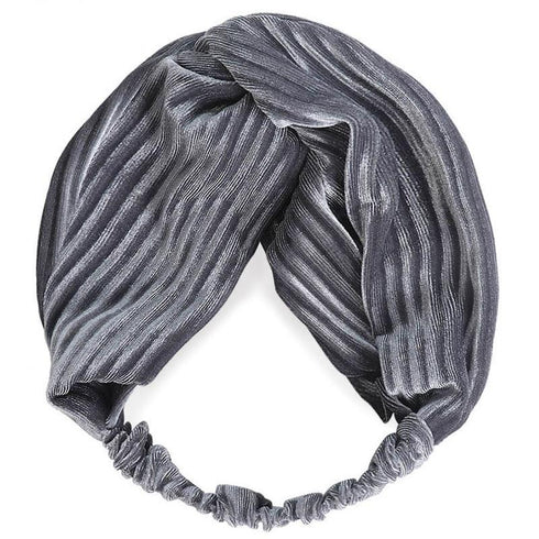Bandeau cheveux torsadé velours plissé Darinka