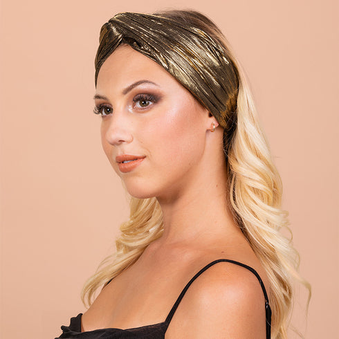 Bandeau cheveux turban mordoré Shanon