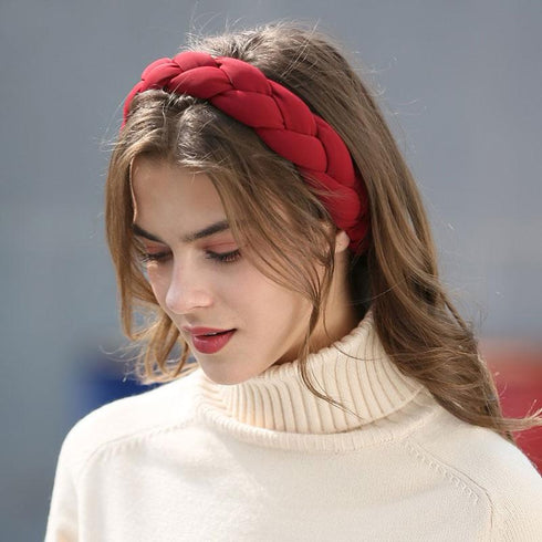 Bandeau cheveux en velours tressé Heidi