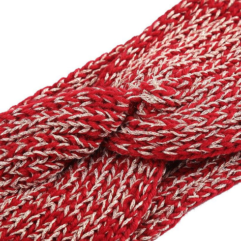 Bandeau cheveux torsadé en laine bicolore modèle Eda