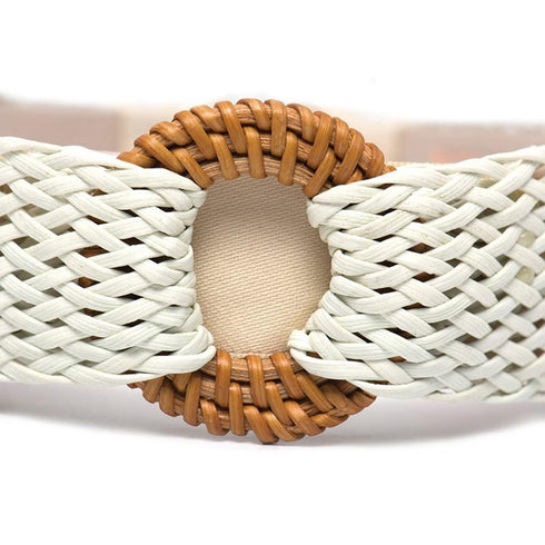 Serre-tête à boucle en raphia tressé Adela