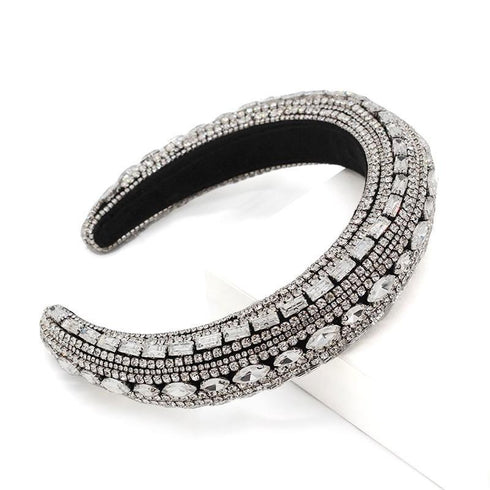 Serre-tête bijou en strass et cristaux Elora