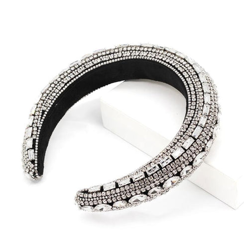 Serre-tête bijou en strass et cristaux Elora