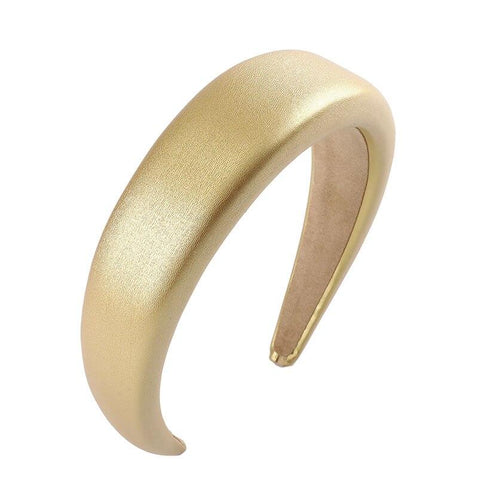 Serre-tête effet cuir matelassé Luna