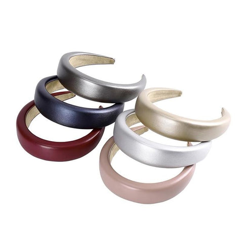 Serre-tête effet cuir matelassé Luna